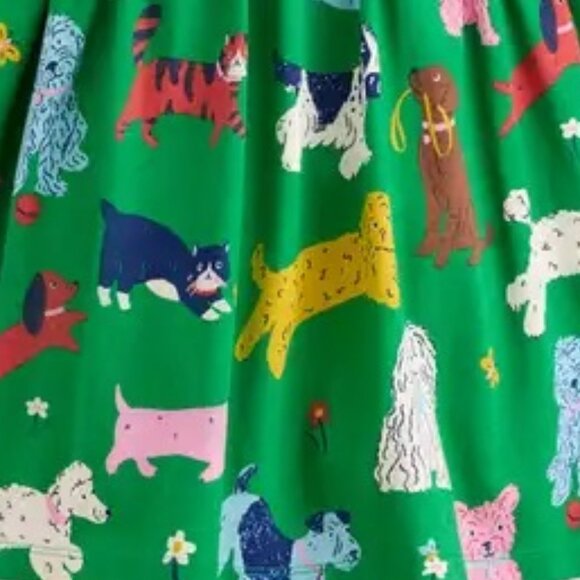 NWT Mini Boden HTF Fun Green Pets Dress 6/7Y - Picture 3 of 3